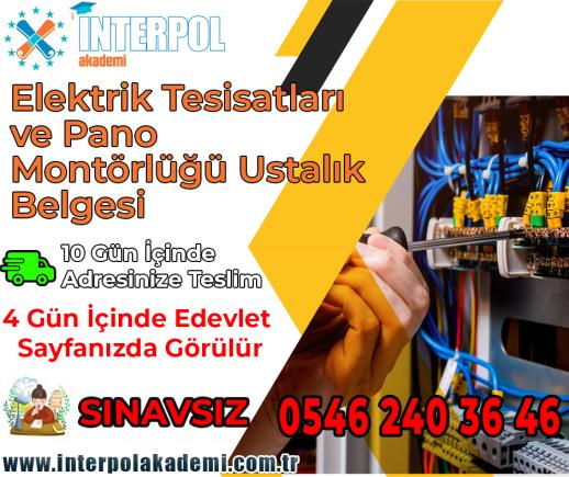 Elektrik Tesisatları ve Pano Montörlüğü Ustalık Belgesi - İnterpol Akademi