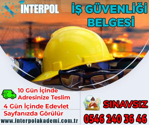 İş Güvenliği Belgesi - İnterpol Akademi