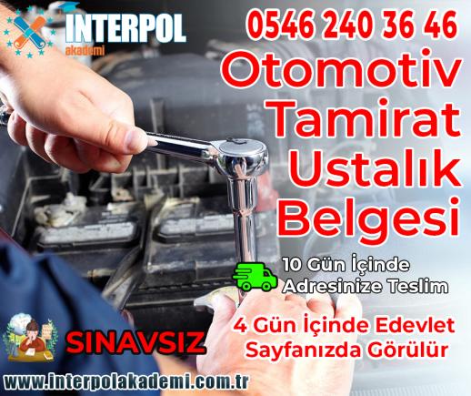 Otomotiv Tamirat Ustalık Belgesi - İnterpol Akademi