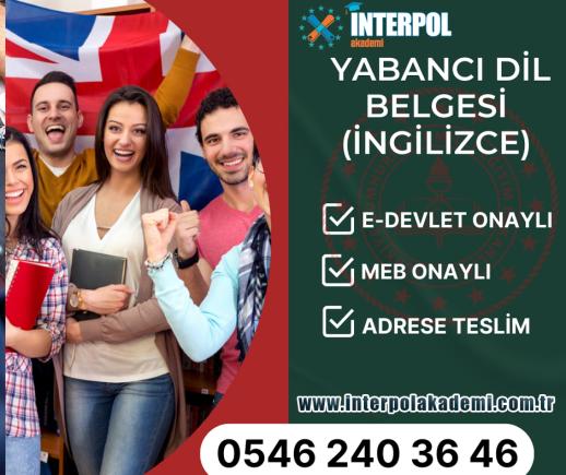 Yabancı Dil Belgesi (İngilizce) - İnterpol Akademi